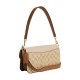 Morgan Coated Canvas With Calfskin Handbag Shoulder Bag Large Women S Light Khaki
