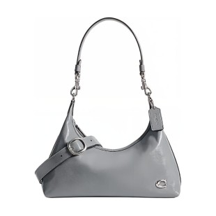 Juliet Cow Leather Portable Crossbody Bag Shoulder Bag Large Women S Gray Blue