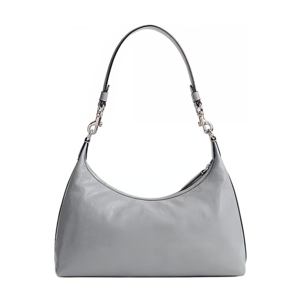 Juliet Cow Leather Portable Crossbody Bag Shoulder Bag Large Women S Gray Blue