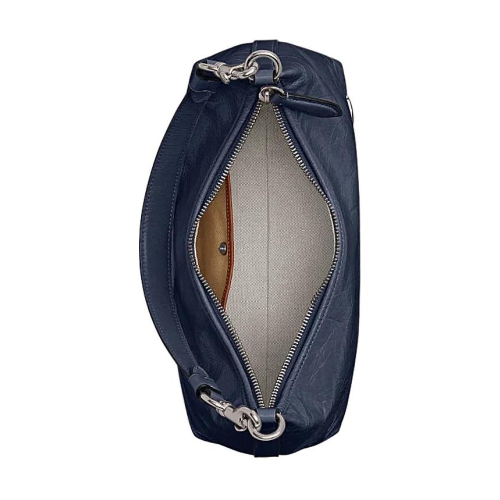 Juliet Cow Leather Portable Crossbody Bag Shoulder Bag Unisex Dark Blue