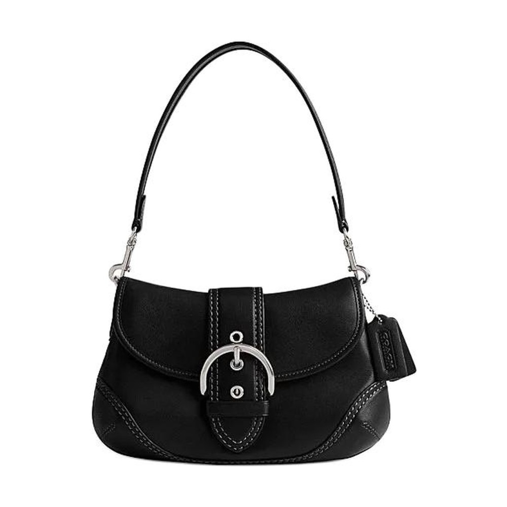Soho Cow Leather One Shoulder Handbag Medium Women S Black