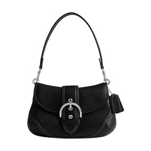 Soho Cow Leather One Shoulder Handbag Medium Women S Black