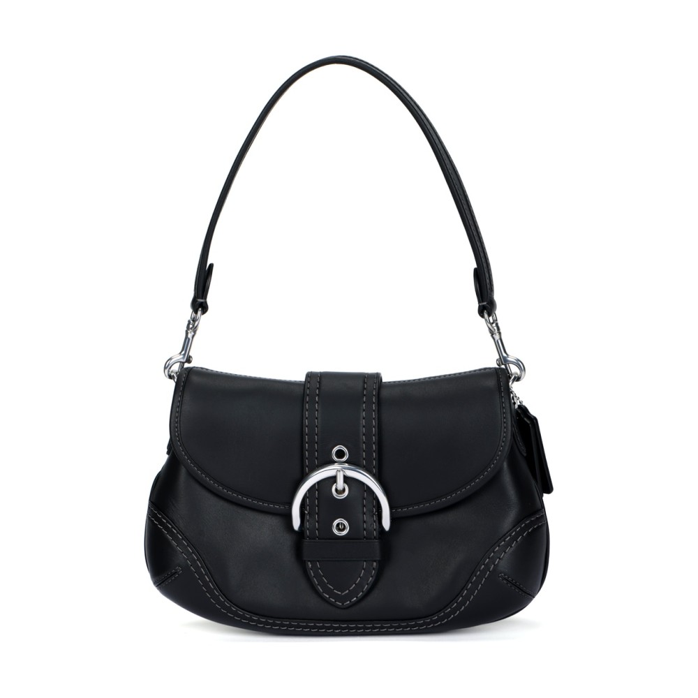 Soho Cow Leather One Shoulder Handbag Medium Women S Black