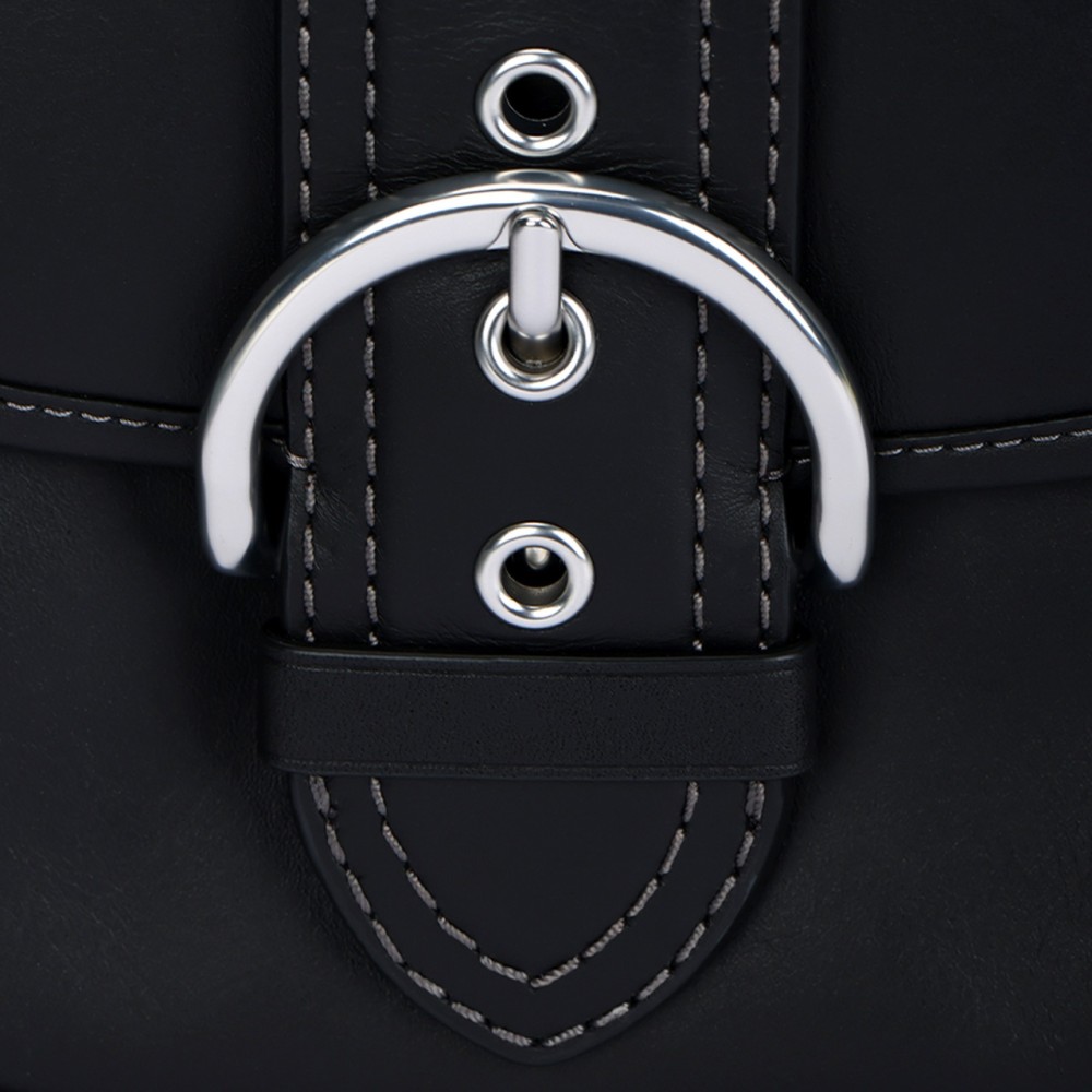 Soho Cow Leather One Shoulder Handbag Medium Women S Black