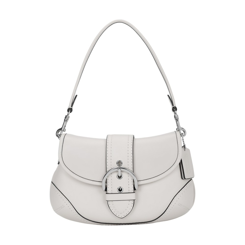 Soho Cow Leather Hobo Bag One Shoulder Handbag Medium Size Women S Pink White