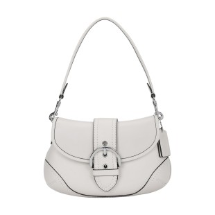 Soho Cow Leather Hobo Bag One Shoulder Handbag Medium Size Women S Pink White