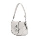 Soho Cow Leather Hobo Bag One Shoulder Handbag Medium Size Women S Pink White