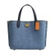 Willow Denim Shoulder Bag Crossbody Bag Handbag Medium Size Women S Brass Indigo