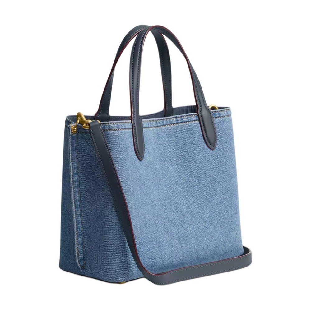 Willow Denim Shoulder Bag Crossbody Bag Handbag Medium Size Women S Brass Indigo