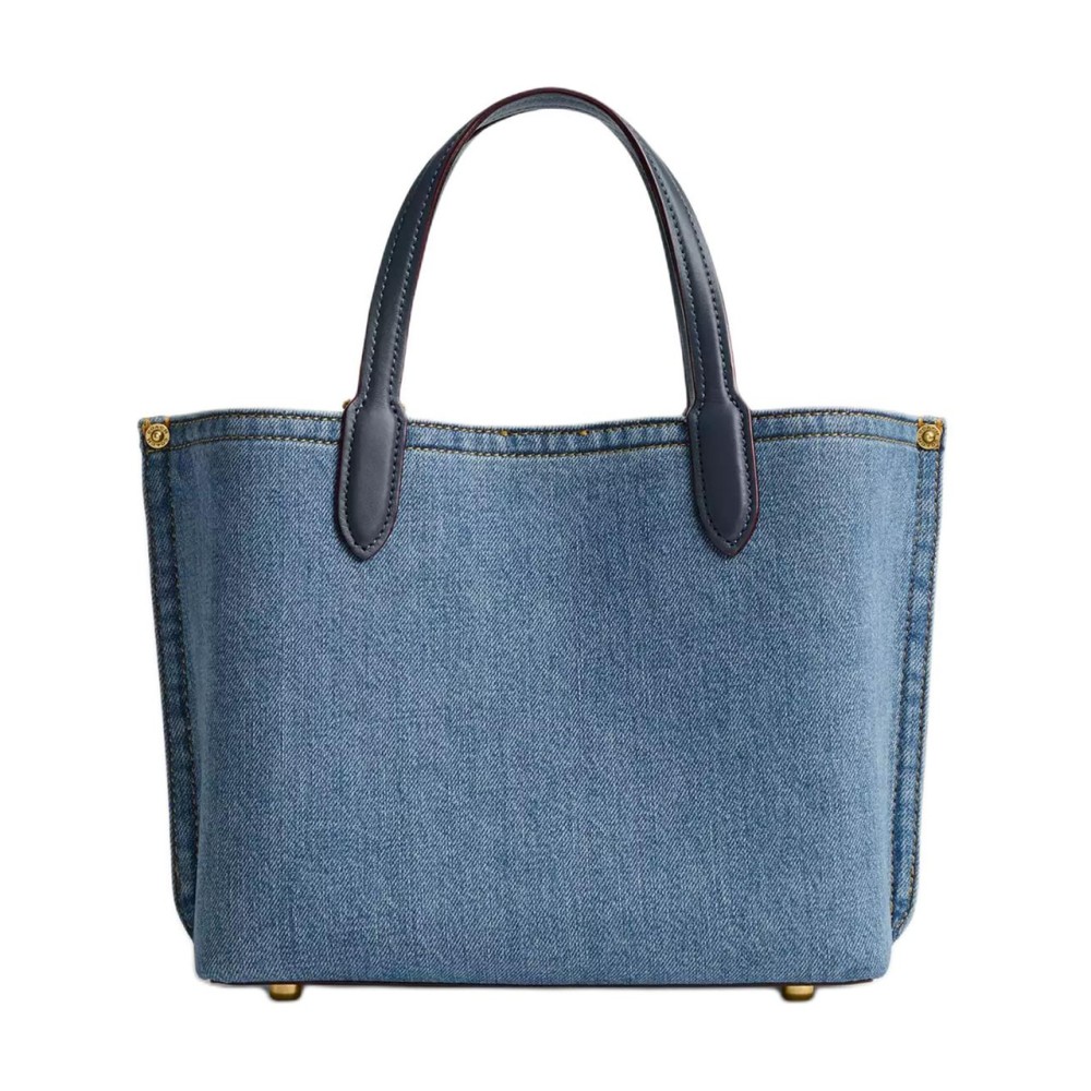 Willow Denim Shoulder Bag Crossbody Bag Handbag Medium Size Women S Brass Indigo