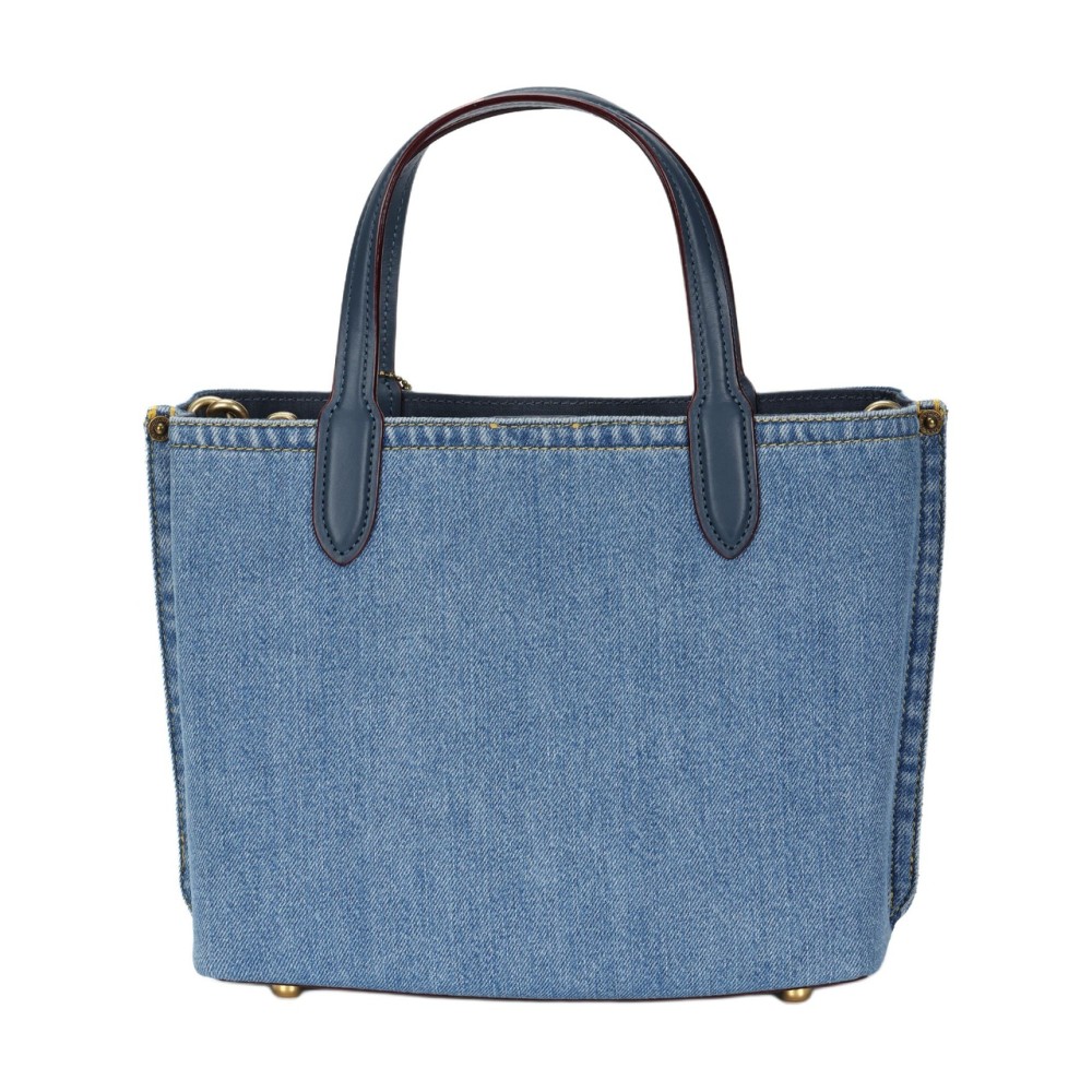 Willow Denim Shoulder Bag Crossbody Bag Handbag Medium Size Women S Brass Indigo