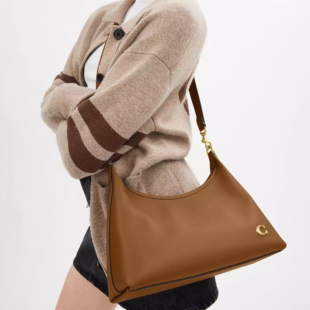 Juliet Glove Tanned Leather Handbag Shoulder Bag Crossbody Bag Large Women S Honey Brown