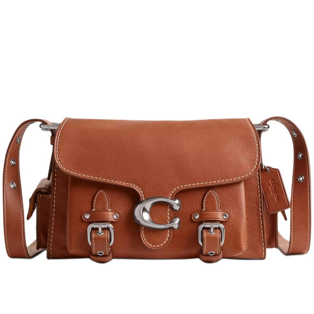 Soft Tabby Grain Leather Shoulder Bag Crossbody Bag Medium Women S Silver Polished Amber