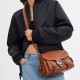 Soft Tabby Grain Leather Shoulder Bag Crossbody Bag Medium Women S Silver Polished Amber