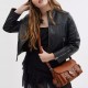 Soft Tabby Grain Leather Shoulder Bag Crossbody Bag Medium Women S Silver Polished Amber