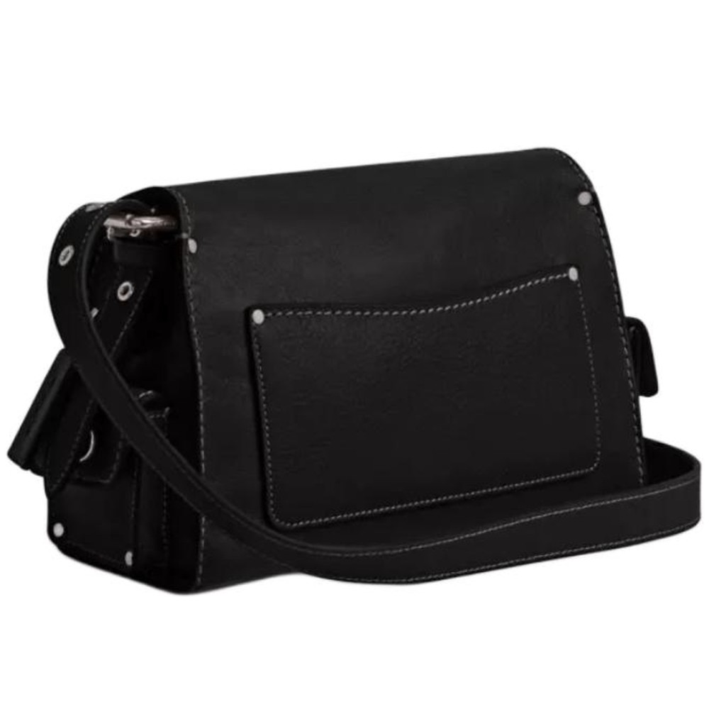 Western Tabby Grain Leather Shoulder Bag Crossbody Bag Medium Women S Black