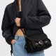 Western Tabby Grain Leather Shoulder Bag Crossbody Bag Medium Women S Black