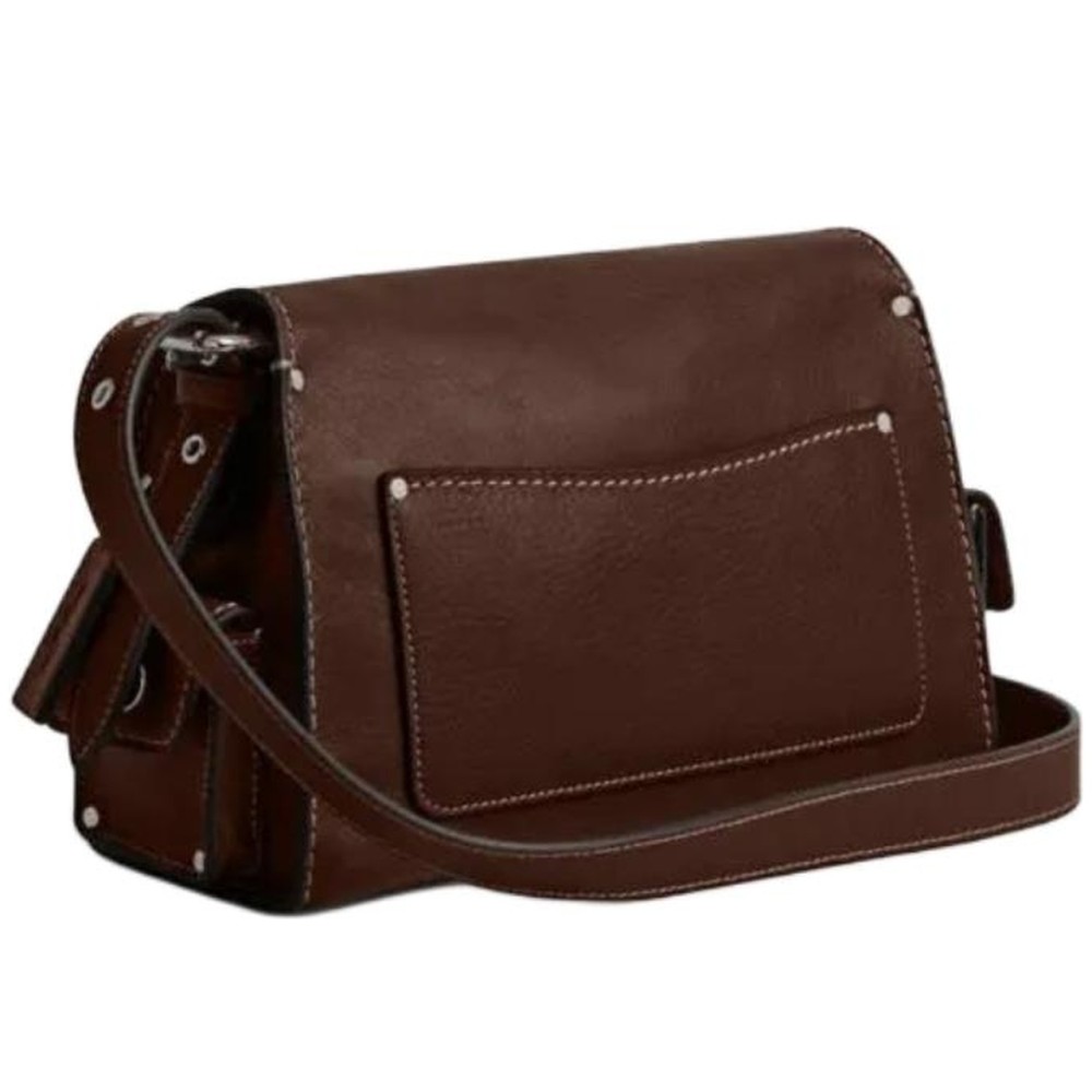Cargo Soft Tabby Cow Leather Portable Crossbody Bag Shoulder Bag Medium Women S Maple Leaf