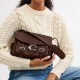 Cargo Soft Tabby Cow Leather Portable Crossbody Bag Shoulder Bag Medium Women S Maple Leaf