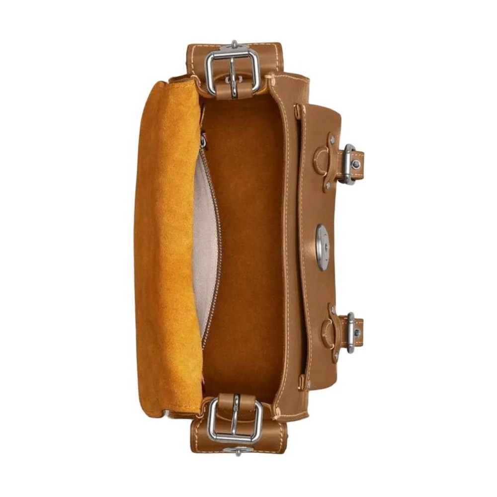 Cargo Soft Tabby Cow Leather Portable Crossbody Bag Shoulder Bag Medium Size Women S Honey Brown