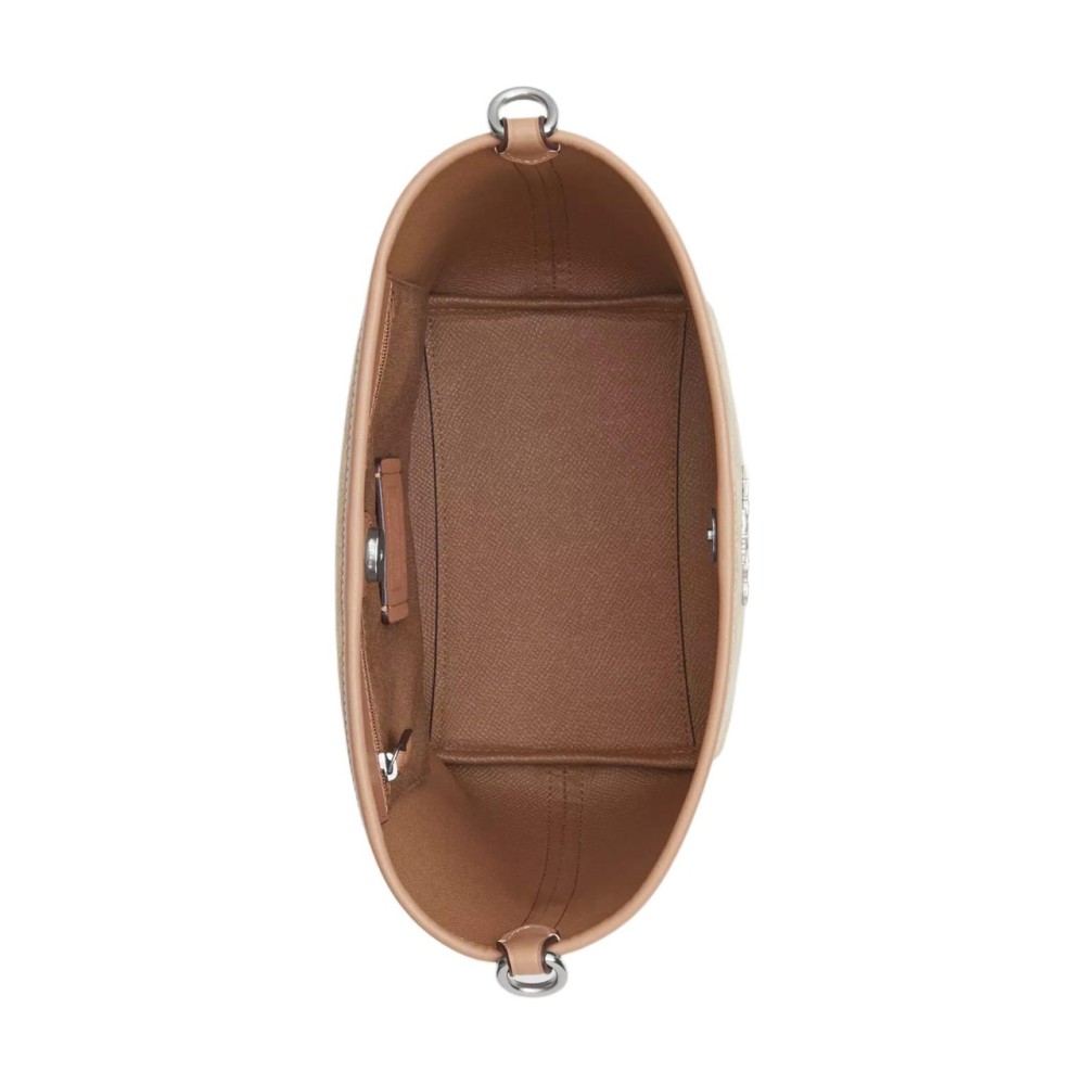 City Signature Coated Canvas Handbag Shoulder Bag Small Women S Sand