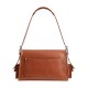 Cargosoft Tabby Grain Leather Shoulder Bag Biker One Shoulder Handbag Medium Women S Red Brown