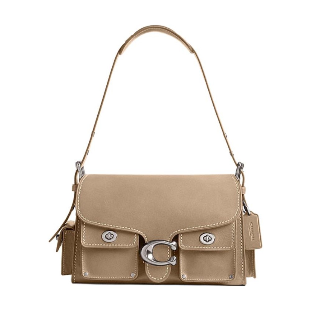 Cargosoft Tabby Grain Leather Biker Bag Shoulder Bag Handbag Medium Women S Khaki