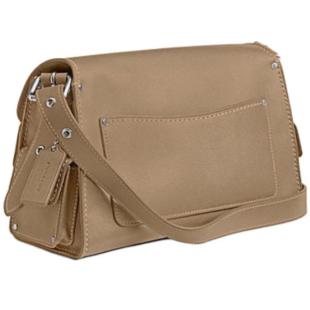 Cargosoft Tabby Grain Leather Biker Bag Shoulder Bag Handbag Medium Women S Khaki