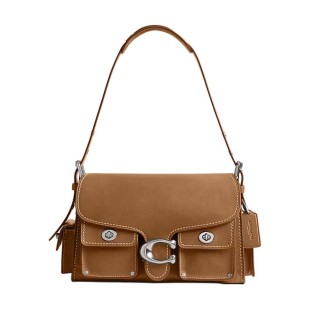 Tabbycargo Natural Grain Leather Shoulder Bag Medium Women S Brown