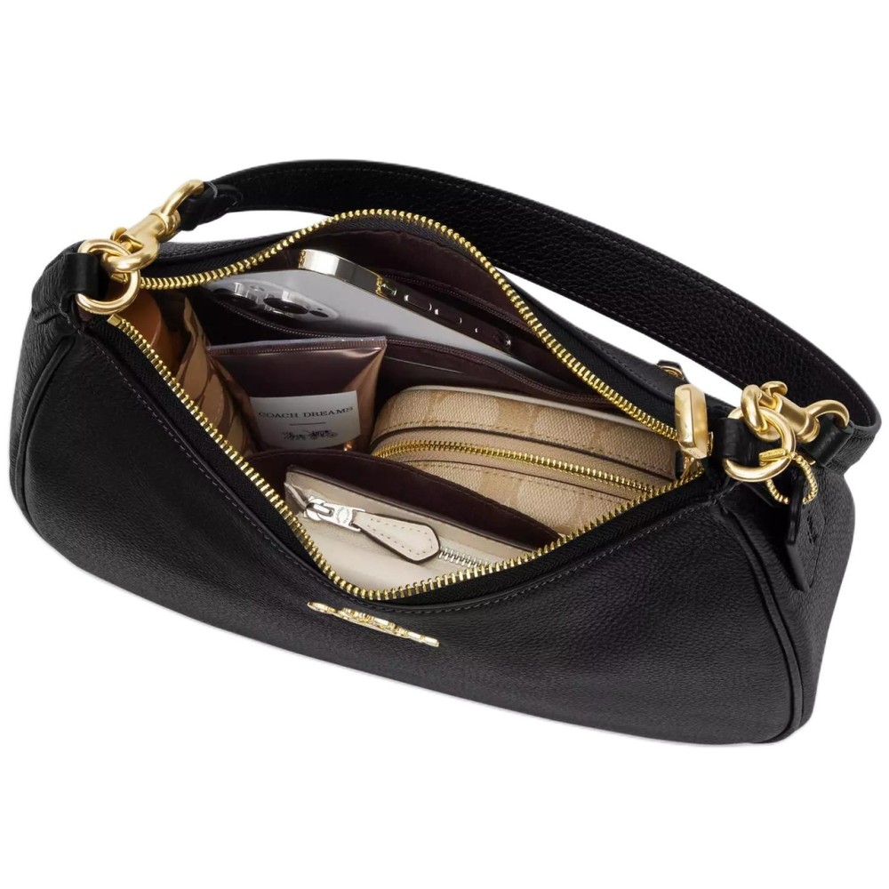 Teri Smooth Leather Handbag Shoulder Bag Large Women S Black