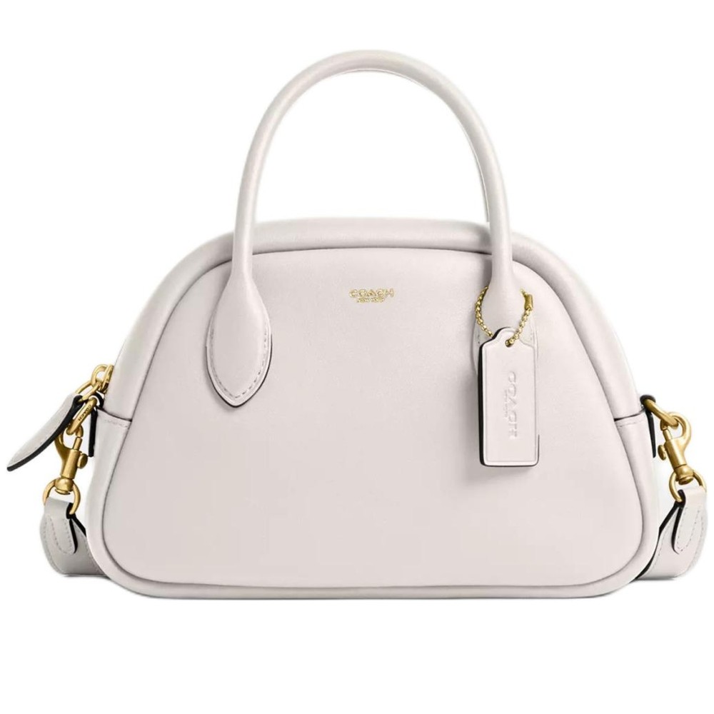 Borough Leather Handbag Shoulder Bag Crossbody Bag Medium Size Women S White