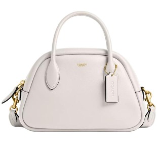 Borough Leather Handbag Shoulder Bag Crossbody Bag Medium Size Women S White