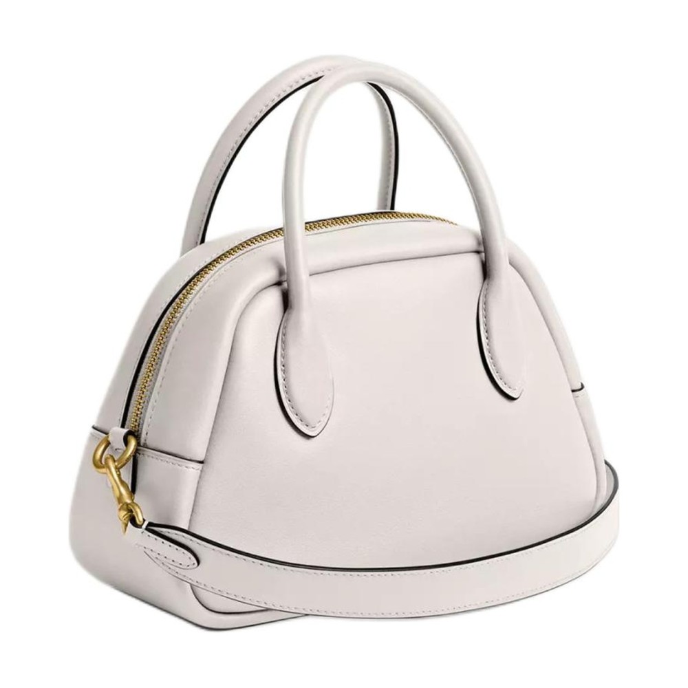 Borough Leather Handbag Shoulder Bag Crossbody Bag Medium Size Women S White