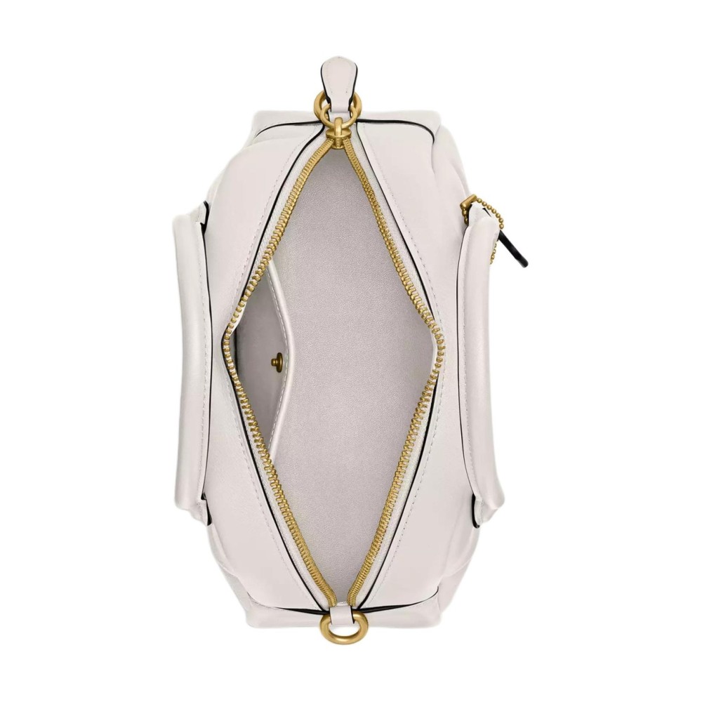 Borough Leather Handbag Shoulder Bag Crossbody Bag Medium Size Women S White