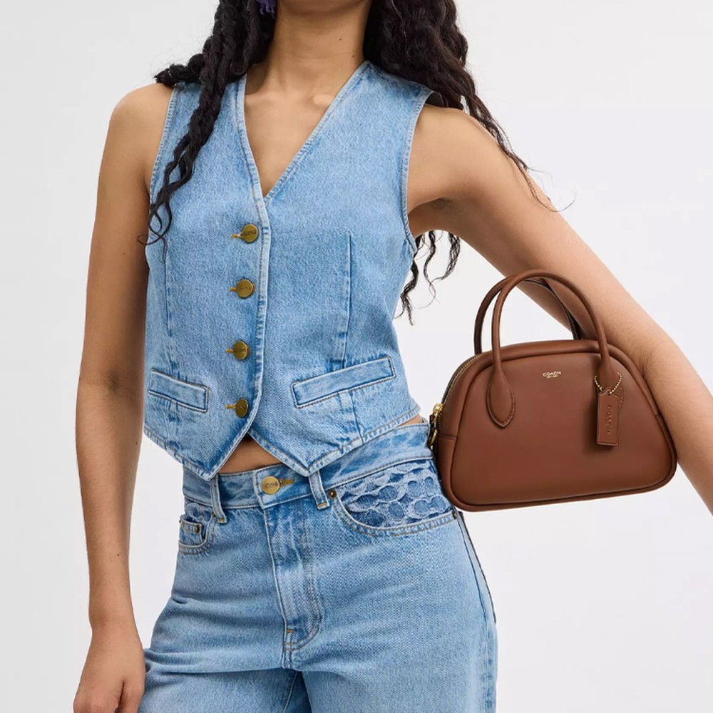 Borough Leather Handbag Shoulder Bag Crossbody Bag Medium Women S Brown
