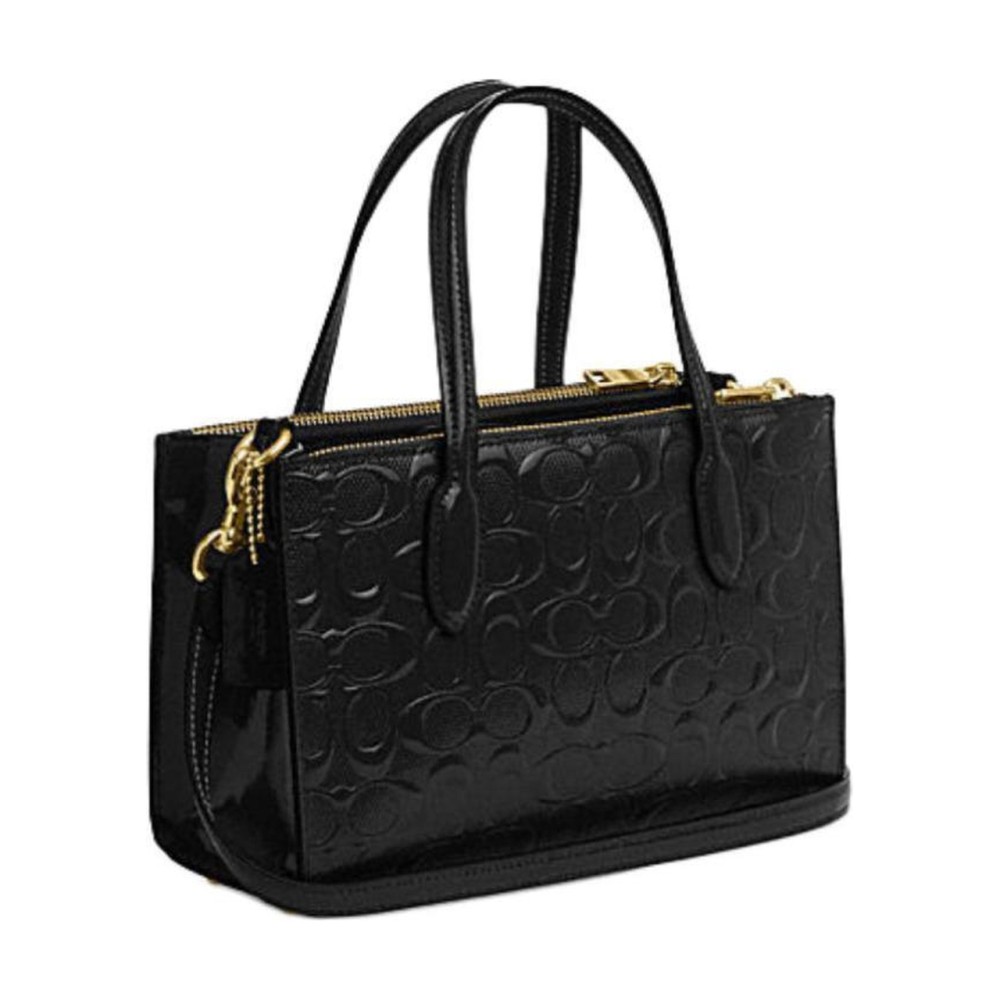 Nina Split Cow Leather Tote Bag Shopping Bag Handbag Medium Size Women S Black