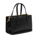 Nina Split Cow Leather Tote Bag Shopping Bag Handbag Medium Size Women S Black