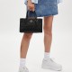 Nina Split Cow Leather Tote Bag Shopping Bag Handbag Medium Size Women S Black