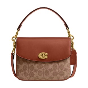 Cassie Coated Canvas With Calfskin Handbag Trumpets Women S