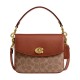 Cassie Coated Canvas With Calfskin Handbag Trumpets Women S