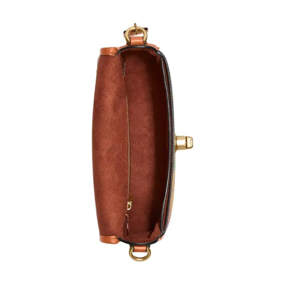 Cassie Coated Canvas With Calfskin Handbag Trumpets Women S