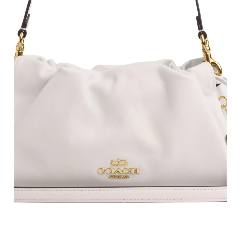 Faye Cow Leather Cloud Bag Handbag Shoulder Bag Small Women S Chalk White