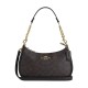 Teri Artificial Leather With Recycled Leather Shoulder Bag Crossbody Bag Handbag Medium Size Women S Dark Brown