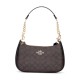 Teri Artificial Leather With Recycled Leather Shoulder Bag Crossbody Bag Handbag Medium Size Women S Dark Brown