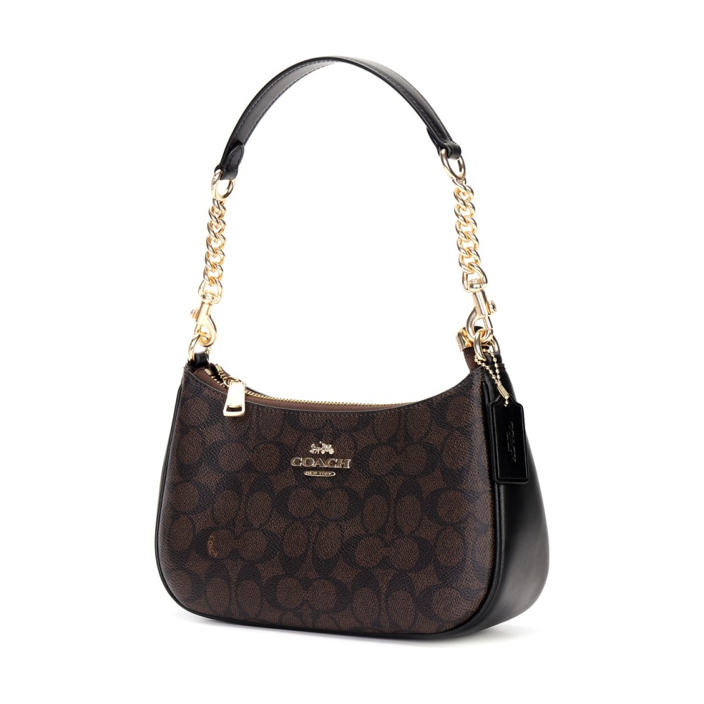 Teri Artificial Leather With Recycled Leather Shoulder Bag Crossbody Bag Handbag Medium Size Women S Dark Brown