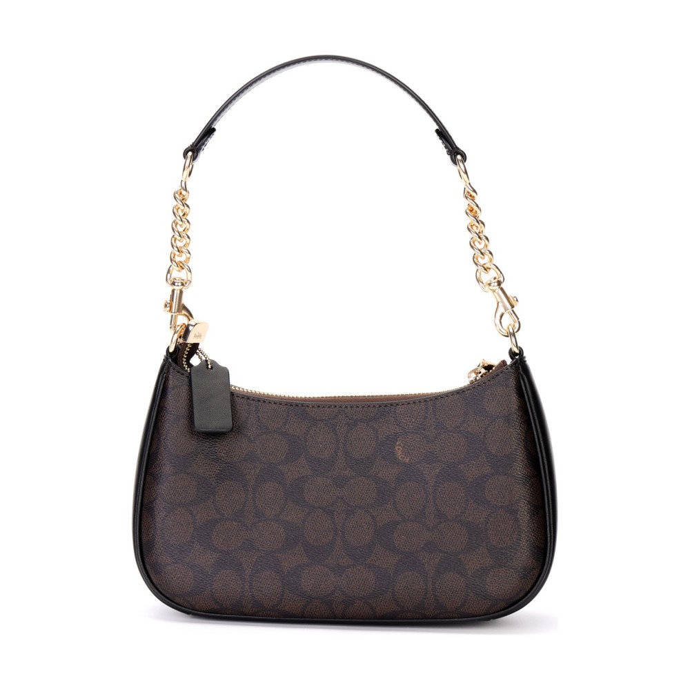 Teri Artificial Leather With Recycled Leather Shoulder Bag Crossbody Bag Handbag Medium Size Women S Dark Brown