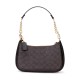 Teri Artificial Leather With Recycled Leather Shoulder Bag Crossbody Bag Handbag Medium Size Women S Dark Brown