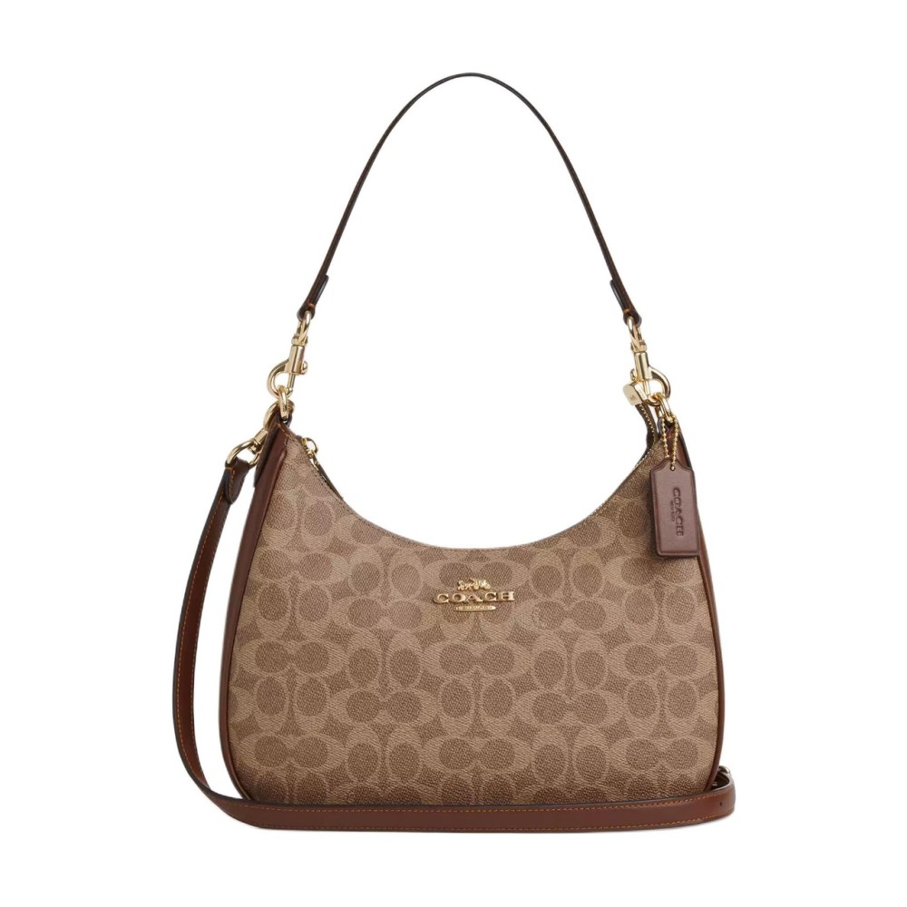 Teri Coated Canvas Crossbody Bag Shoulder Bag Large Women S Tan