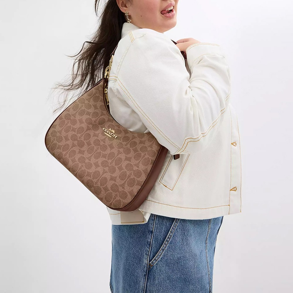 Teri Coated Canvas Crossbody Bag Shoulder Bag Large Women S Tan