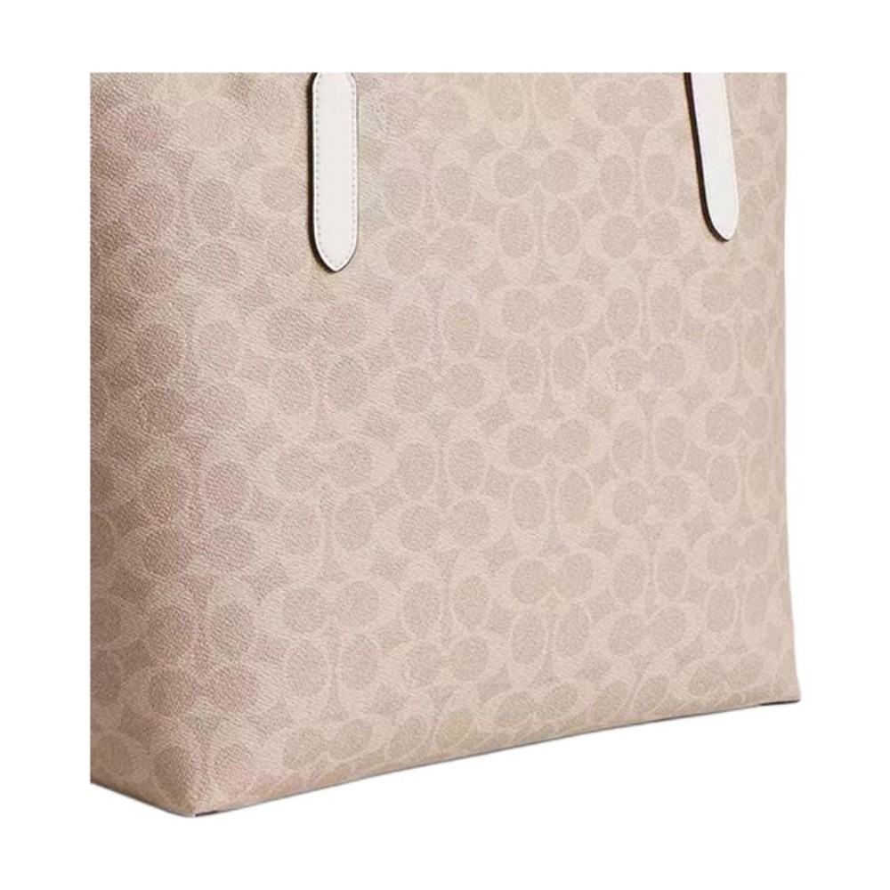 City Coated Canvas Handbag Large Women S Sand